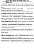 CHAPTER 1 DATA ANALYTICS IN ACCOUNTING AND BUSINESS AND ANSWERS