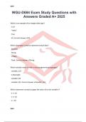 WGU-D684 Exam Study Questions with Answers Graded A&plus; 2025