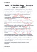 NVCC PSY 200-E43L Exam 1 Questions and Answers 2025