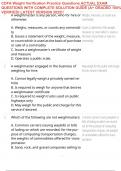 CDFA Weight Verification Practice Questions ACTUAL EXAM QUESTIONS WITH COMPLETE SOLUTION GUIDE &lpar;A&plus; GRADED 100&percnt; VERIFIED&rpar; LATEST VERSION 2025&excl;&excl;