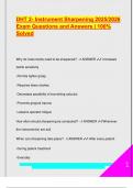 DHT 2 &ndash; Instrument Sharpening for Dental Hygiene &ndash; 2025&sol;2026 Exam Questions and Answers with Practical Techniques