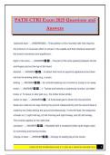 PATH CTRI Exam 2025 Questions and Answers