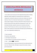 ANZCA Final MCQs 2025 Questions and Answers