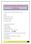 ANZCA Final MCQs 2025 B Questions and Answers