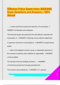  Effective Police Supervision &ndash; 2025&sol;2026 Exam Prep Guide with 100&percnt; Verified Questions and Answers