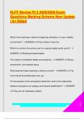 ELFF EXAM PACKAGE DEAL QUESTIONS AND VERIFIED DETAILED ANSWERS &vert; 100&percnt; GUARANTEED PASS &vert; ALREADY GRADED A&plus;