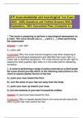 ATI musculoskeletal and neurological Test Exam &lpar;2025 &sol; 2026&rpar; Questions and Verified Answers With Explanation&comma; 100&percnt; Guaranteed Pass &vert;&vert;Complete A&plus; 