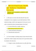 NR 222-Final Exam&comma; Health and Wellness&colon;  CREATED BY DR ERIC &lpar;Detail and complete solution with resources&rpar;