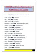 Yoga Teacher Training Bundled Exams Questions and Answers 100&percnt; Pass &vert;Updated 