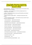 Giant Eagle pharmacy technician qualification exam Questions and Answers &lpar;Ohio&rpar;