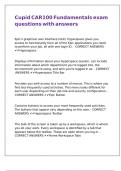 Cupid CAR100 Fundamentals exam questions with answers&comma;