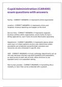 Cupid Administration &lpar;CAR400&rpar; exam questions with answers