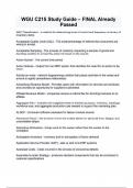 WGU C215 Study Guide &ndash; FINAL Already Passed
