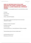 DETAILED NURS 235 QUESTIONS AND CORRECT ANSWERS GRADED A&plus;