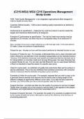 &lpar;C215-WGU&rpar; WGU C215 Operations Management Study Guide