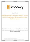 Relias RN Pharmacology Test A Relias  Actual Exam &vert; Questions and Answers &vert;  Already Verified Answers&sol;&sol;&sol;Relias RN Pharmacology Test A Relias Actual Exam &vert; Questions and Answers &vert; Already Verified Answers