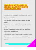 NURS 550 Final Exam Review &ndash; 2025&sol;2026 Full Certification Q&A Guide with Verified Answers