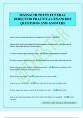 MASSACHUSETTS FUNERAL DIRECTOR PRACTICAL EXAM 2025 QUESTIONS AND ANSWERS