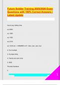  Future Soldier Training &ndash; 2025&sol;2026 Complete Exam Study Guide with 100&percnt; Verified Answers