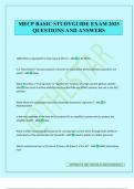 MECP BASIC STUDYGUIDE EXAM 2025 QUESTIONS AND ANSWERS