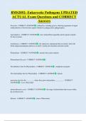 BMS2052- Eukaryotic Pathogens UPDATED   ACTUAL Exam Questions and CORRECT  Answers 