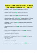 BMS2052 Exam Prep UPDATED  ACTUAL  Exam Questions and CORRECT Answers 