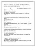 NURS 1543 - FINAL EXAM PRACTICE QUESTIONS WITH COMPLETE SOLUTIONS
