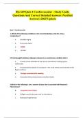 Bio 669 Quiz 4 Cardiovascular - Study Guide Questions And Correct Detailed Answers &lpar;Verified Answers&rpar; 2025 Update