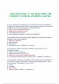 AMLS POST TEST QUESTIONS AND CORRECT ANSWERS&vert; VERIFIED ANSWERS &lpar;UPDATED 2025&rpar; GRADED A&plus;