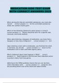 MEDICATION AIDE TEST EXAM WITH CORRECT ANSWERS 2025