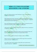 MSSC CLA TEST EXAM 2025 QUESTIONS AND ANSWERS