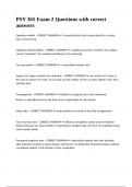 PSY 365 Exam 2 Questions with correct answers