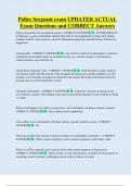 Police Sergeant exam UPDATED ACTUAL   Exam Questions and CORRECT Answers