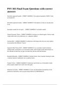 PSY 365 Final Exam Questions with correct answers