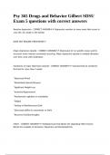 Psy 365 Drugs and Behavior Gilbert SDSU Exam 5 questions with correct answers&period;