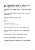 Psy 365 Drugs and Behavior Gilbert SDSU Exam 1 questions with correct answers&period;