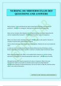 NURSING 101 MIDTERM EXAM 2025 QUESTIONS AND ANSWERS