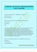 NURSING 101 EXAM 1 2025 QUESTIONS AND ANSWERS