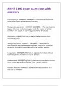 ANHB 1101 exam questions with answers