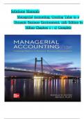 Solutions Manual for Managerial Accounting&colon; Creating Value in a Dynamic Business Environment&comma; 13th Edition by Hilton&comma; Verified Chapters 1 - 17&comma; Complete Newest Version