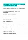 2024 OCEMT FINAL EXAM ACTUAL QUESTIONSAND ANSWERS SOLVED 100&percnt;