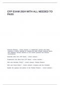 CFP EXAM 2024 WITH ALL NEEDED TO PASS