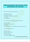 NFHS BASKETBALL RULES TEST EXAM QUESTIONS AND ANSWERS