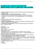Crossfit S&period;Level 1 Trainer Test Exam 139 QUESTIONS WITH COMPLETE SOLUTION