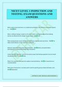 NICET LEVEL 1 INSPECTION AND TESTING&period; EXAM QUESTIONS AND ANSWERS