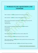 NURS242 EXAM 3 QUESTIONS AND ANSWERS