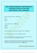 ONS CHEMOTHERAPY BIOTHERAPY CERTIFICATION EXAM 2025 QUESTIONS AND ANSWERS
