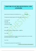 OSSF DR EXAM 2025 QUESTIONS AND ANSWERS