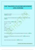 OTF TRAINING EXAM 2025 QUESTIONS AND ANSWERS