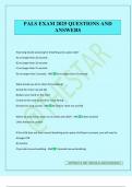 PALS EXAM 2025 QUESTIONS AND ANSWERS